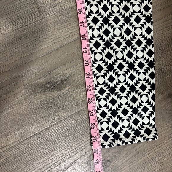 J. Crew Toothpick Black White Geometric Jeans Sz 28 Retro Grunge Skinny Mid Rise - Picture 5 of 9